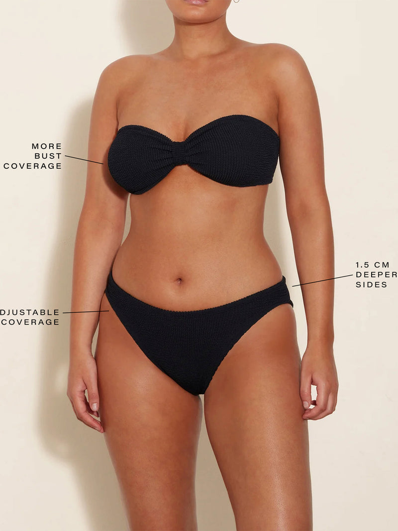 Coverage jean bikini - black