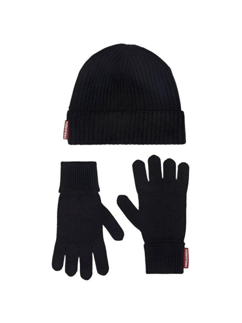 Beanie & gloves warmy knit set