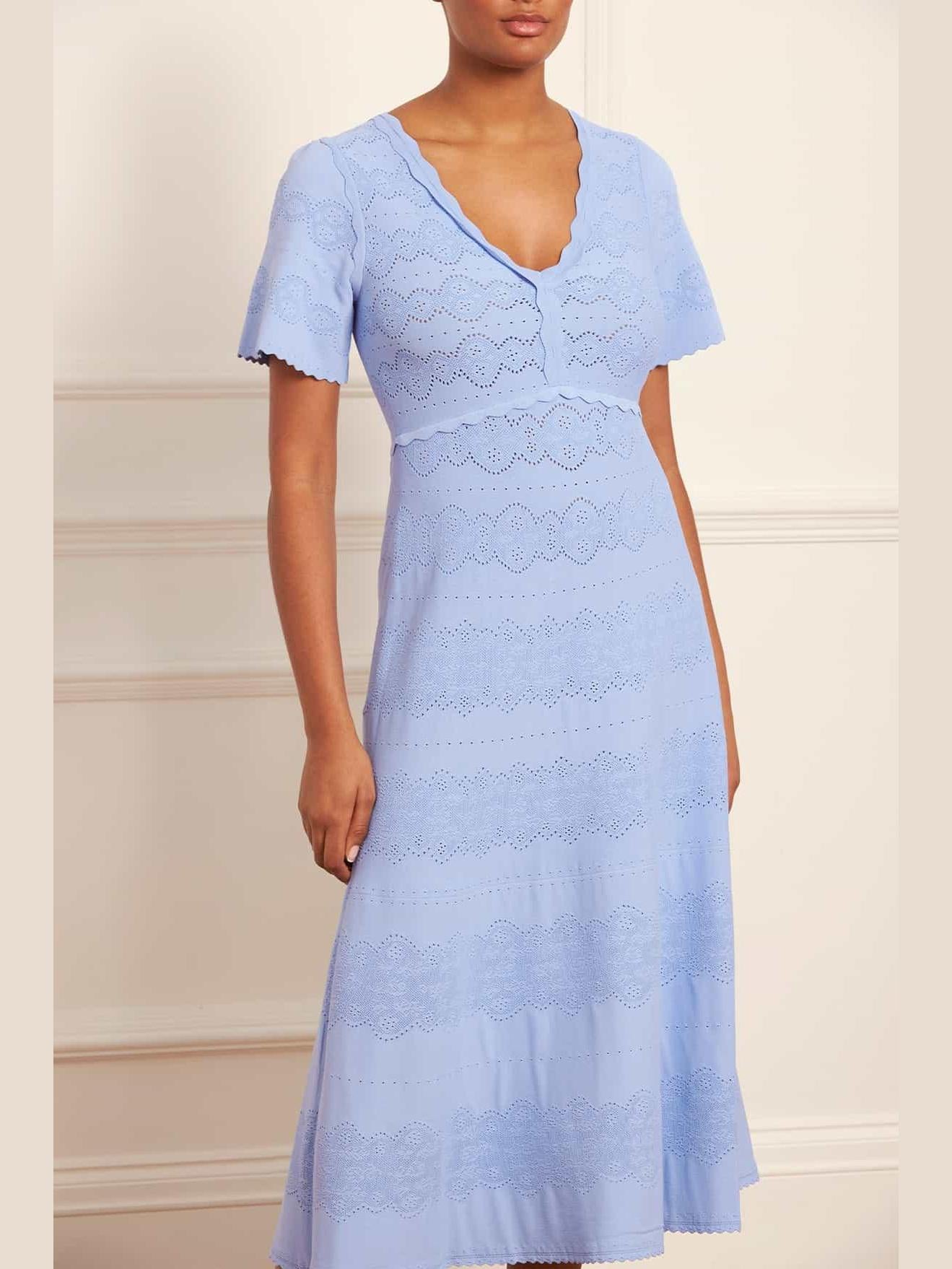 Lace knit gown