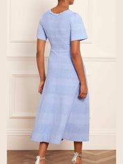 Lace knit gown