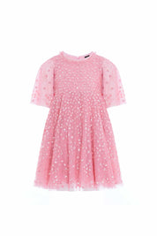 LEILA DOT CAPE KIDS DRESS