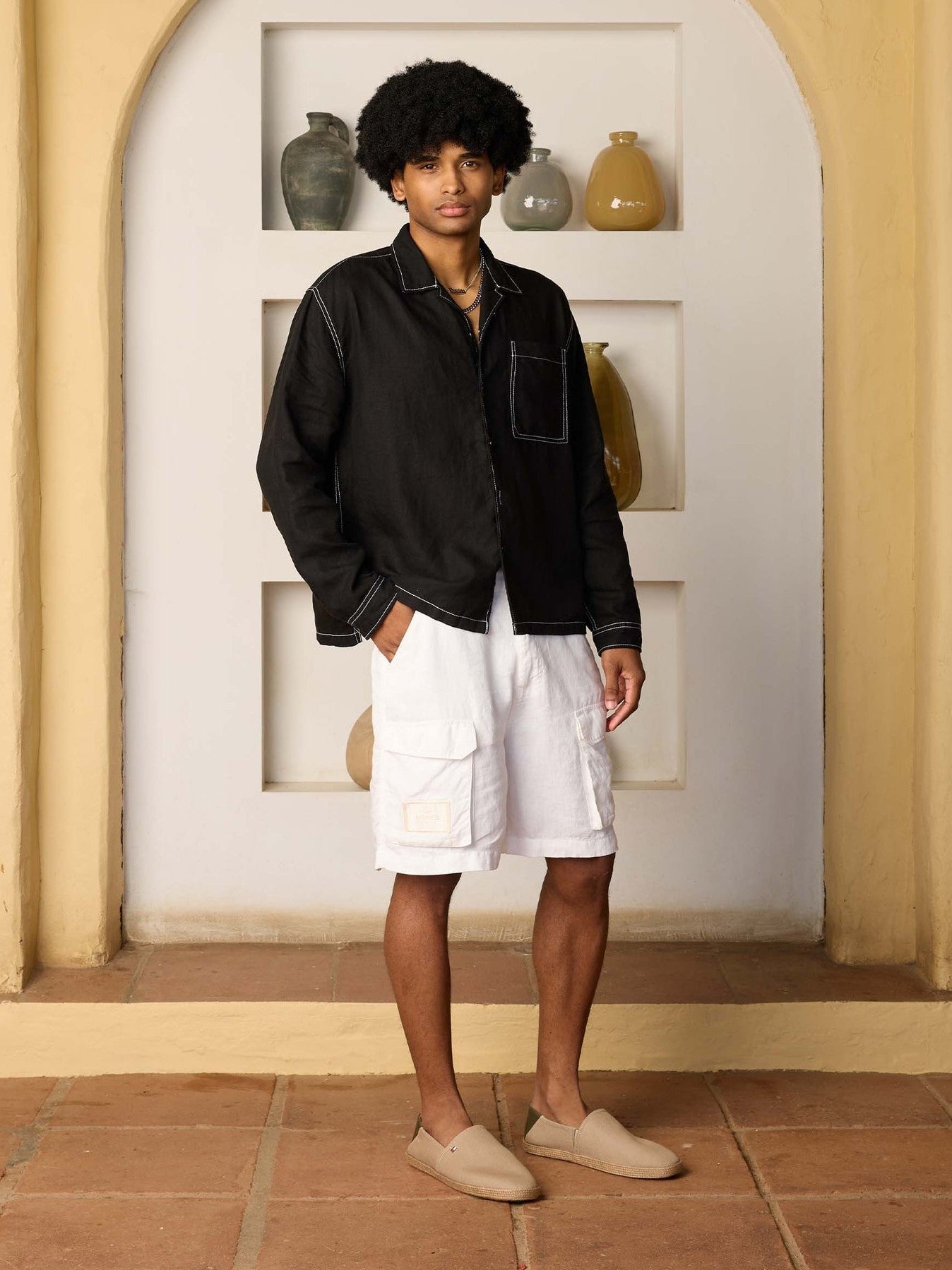 Homies linen cargo shorts