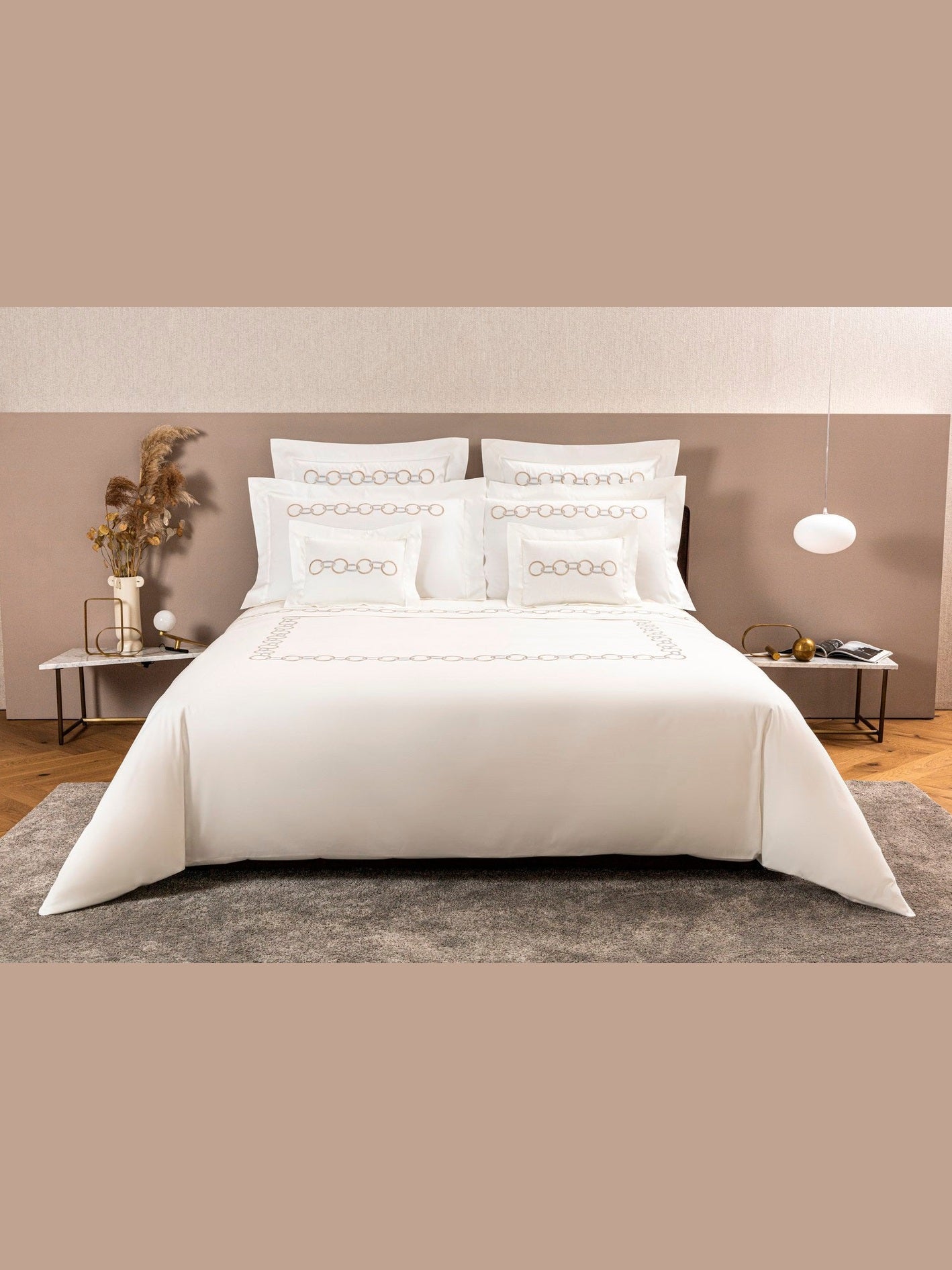 Links embroidery - bedset +2/51x71-20"x28" - bedset