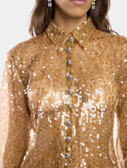 SEQUIN-EMBROIDERED SHIRT