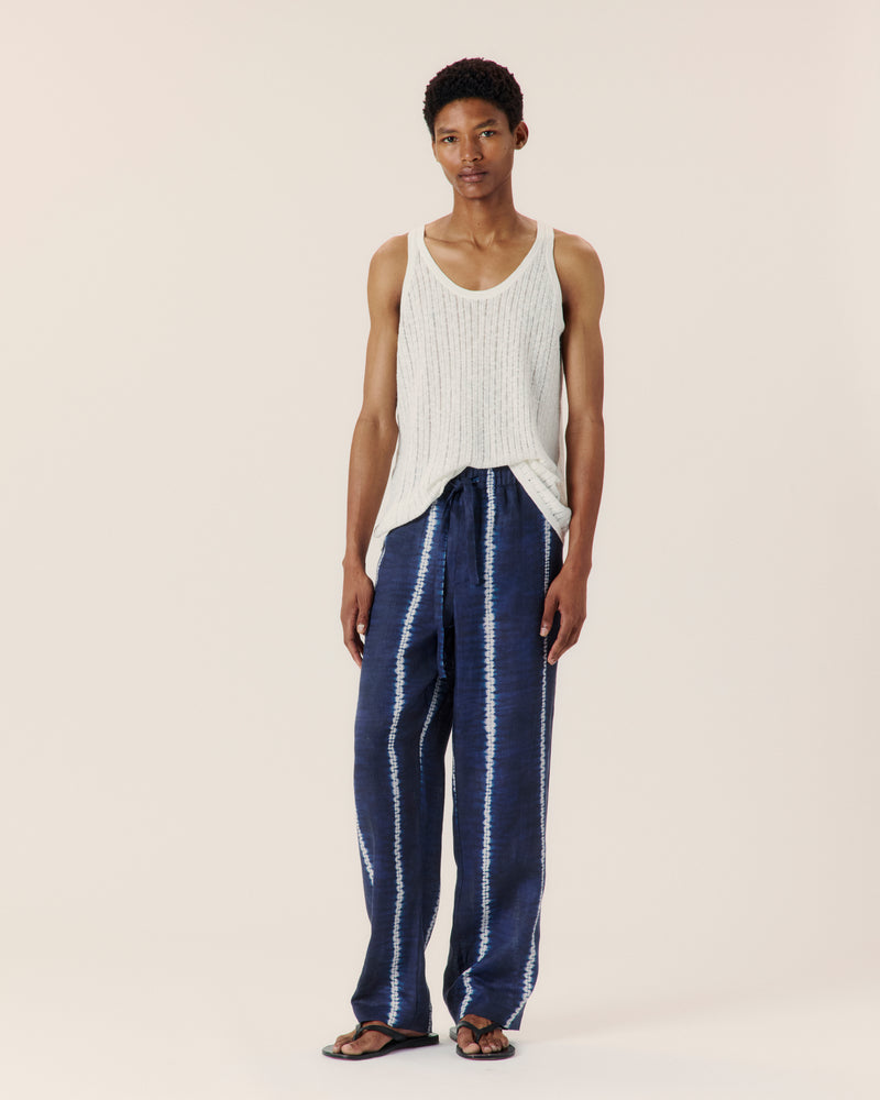 Shibori stripe trouser