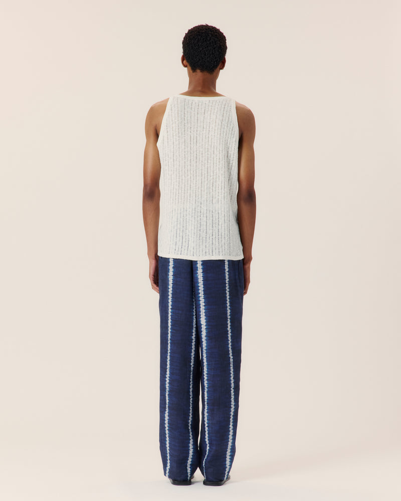 Shibori stripe trouser