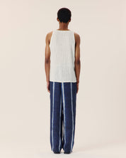 Shibori stripe trouser