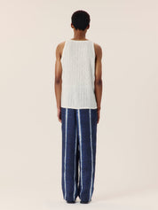 Shibori stripe trouser