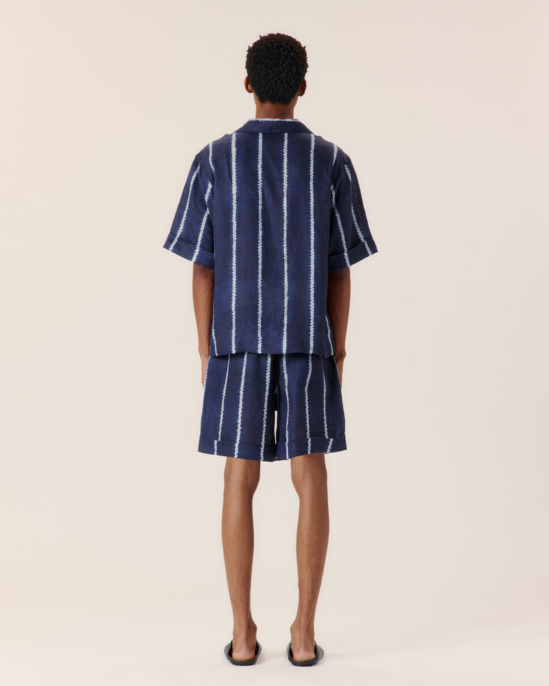Shibori stripe short
