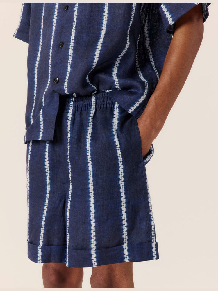 Shibori stripe short