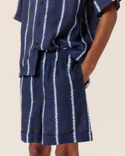 Shibori stripe short