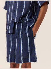 Shibori stripe short