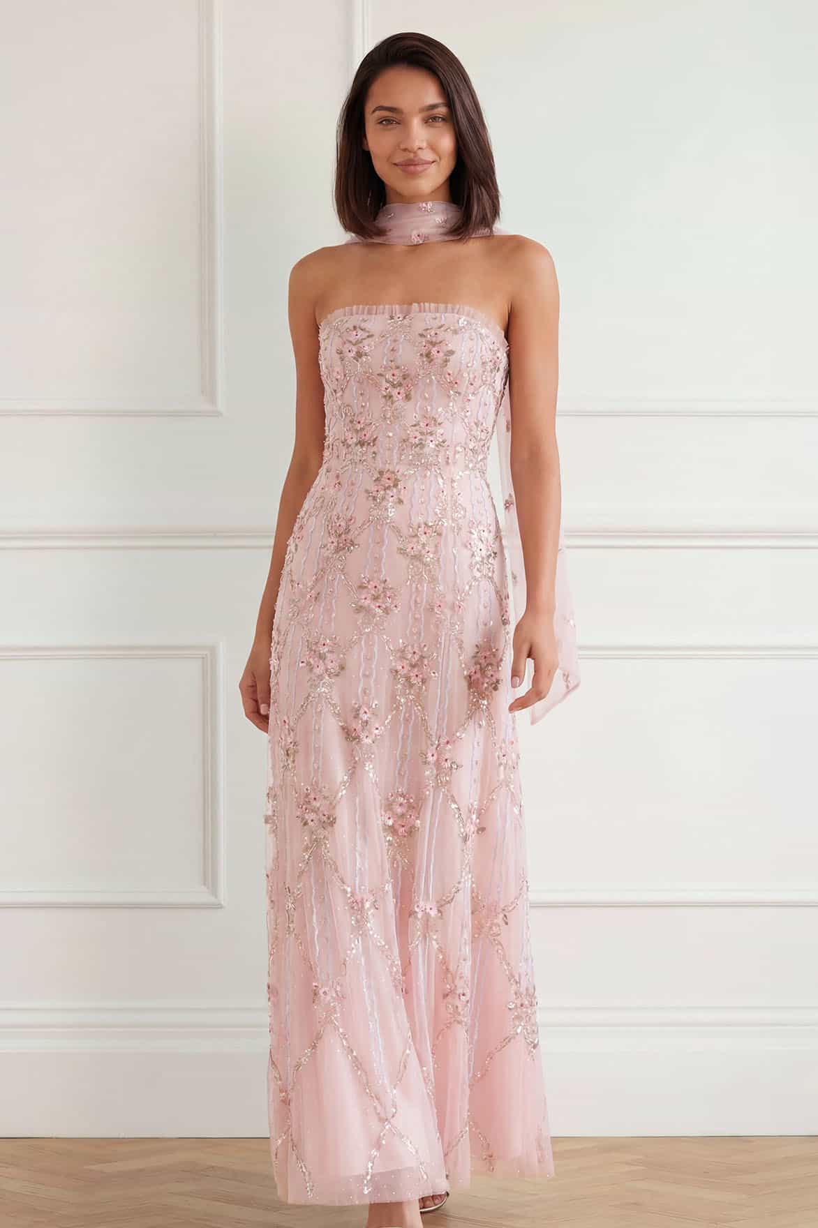Lovers lace strapless gown
