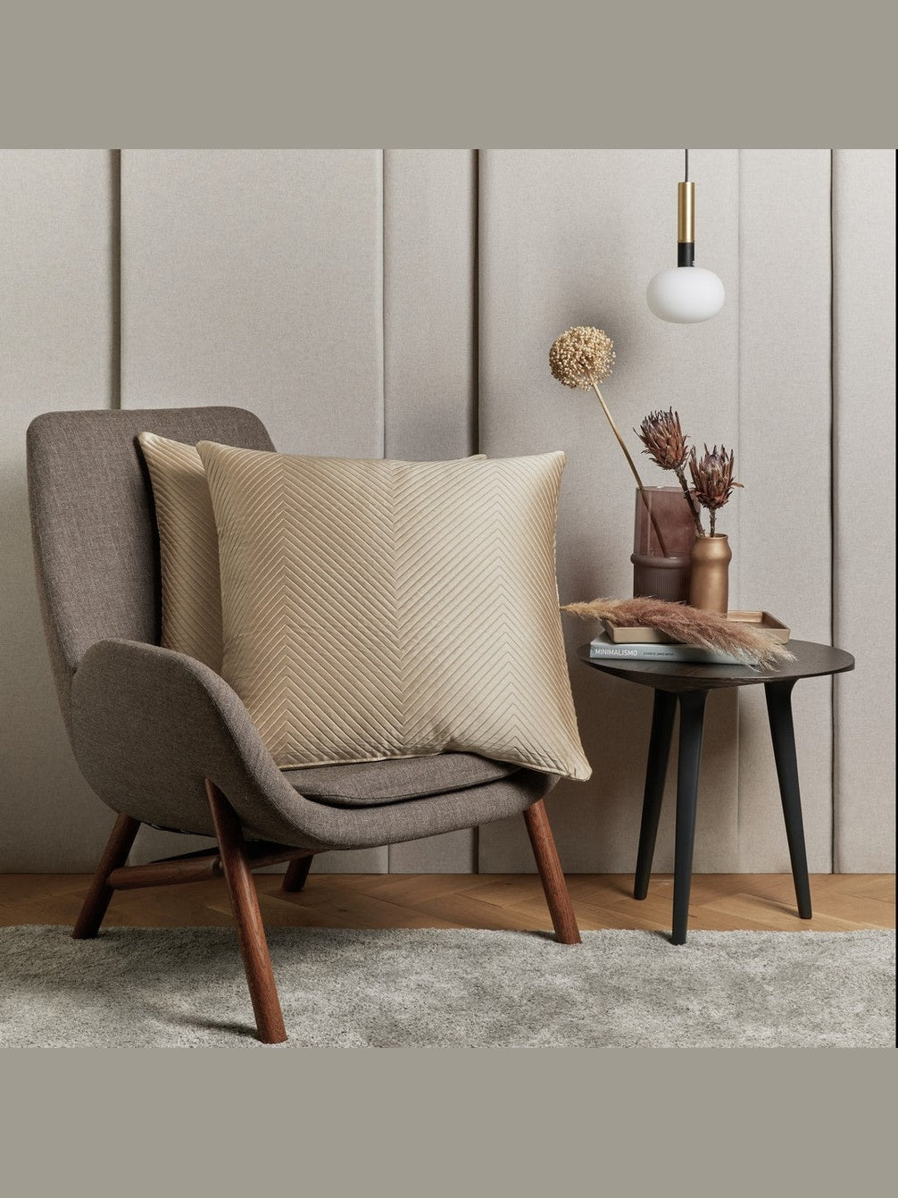 Lux.herringbone - cushion cover w/zip - cushion w/zip