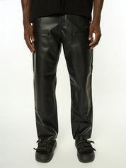 Leather carpenter pant