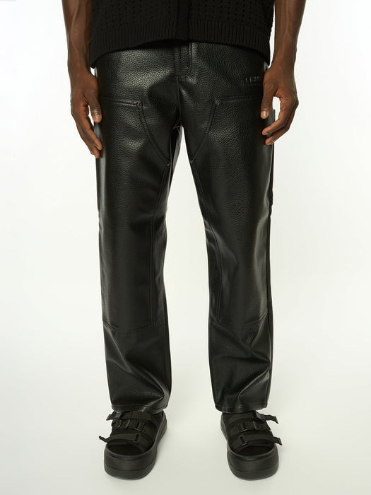 Leather carpenter pant