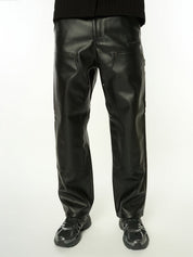 Leather carpenter pant
