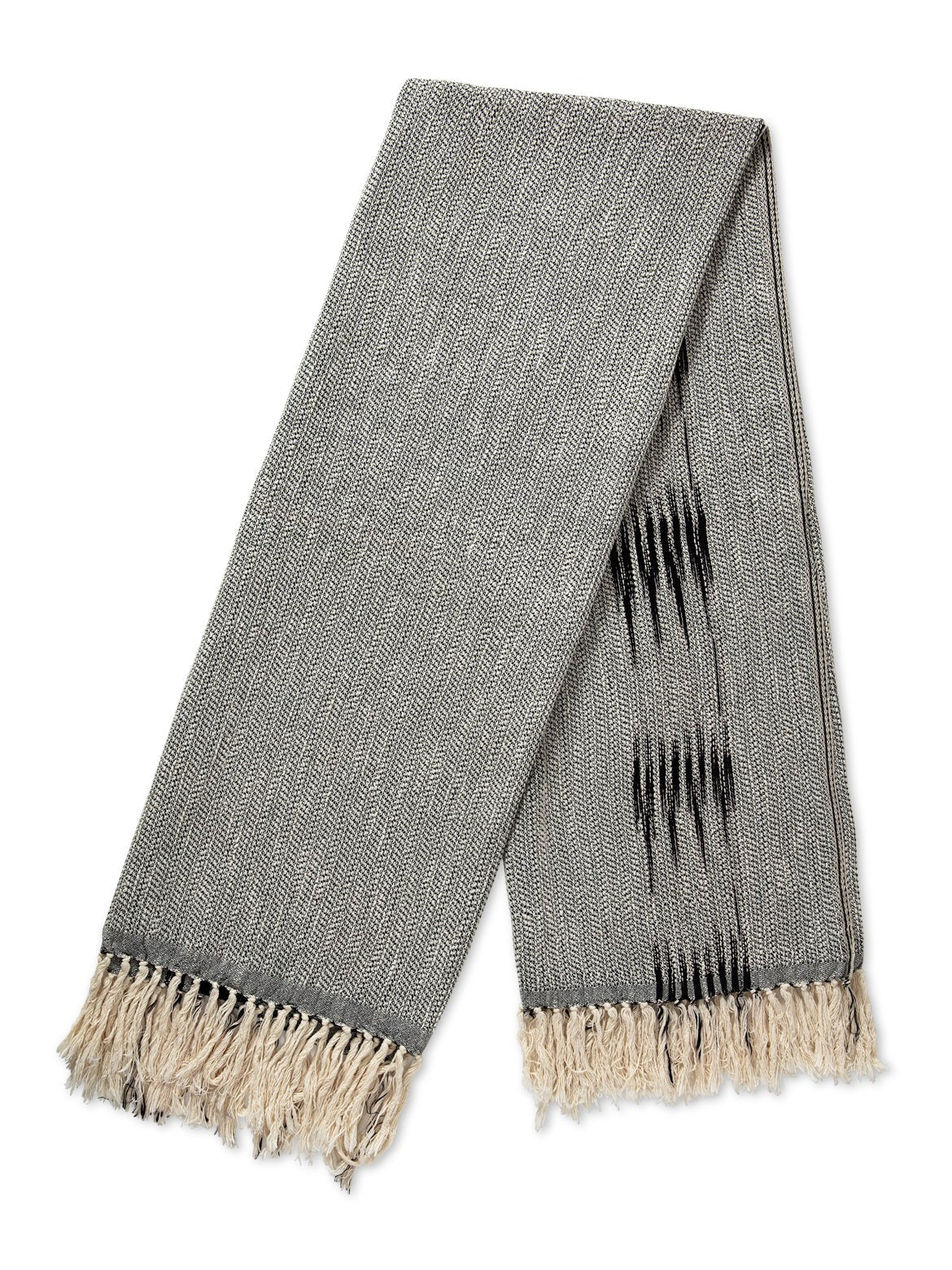 Peshtemal cotton ikat throw blanket