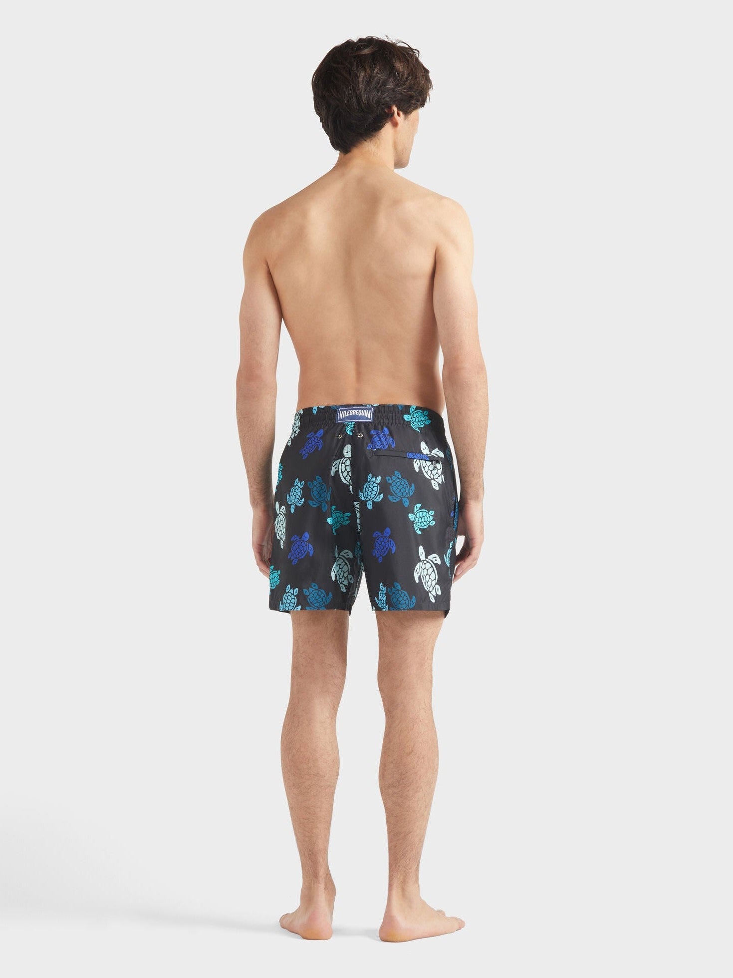 Men ultra-light and packable swim shorts tortues multicolores