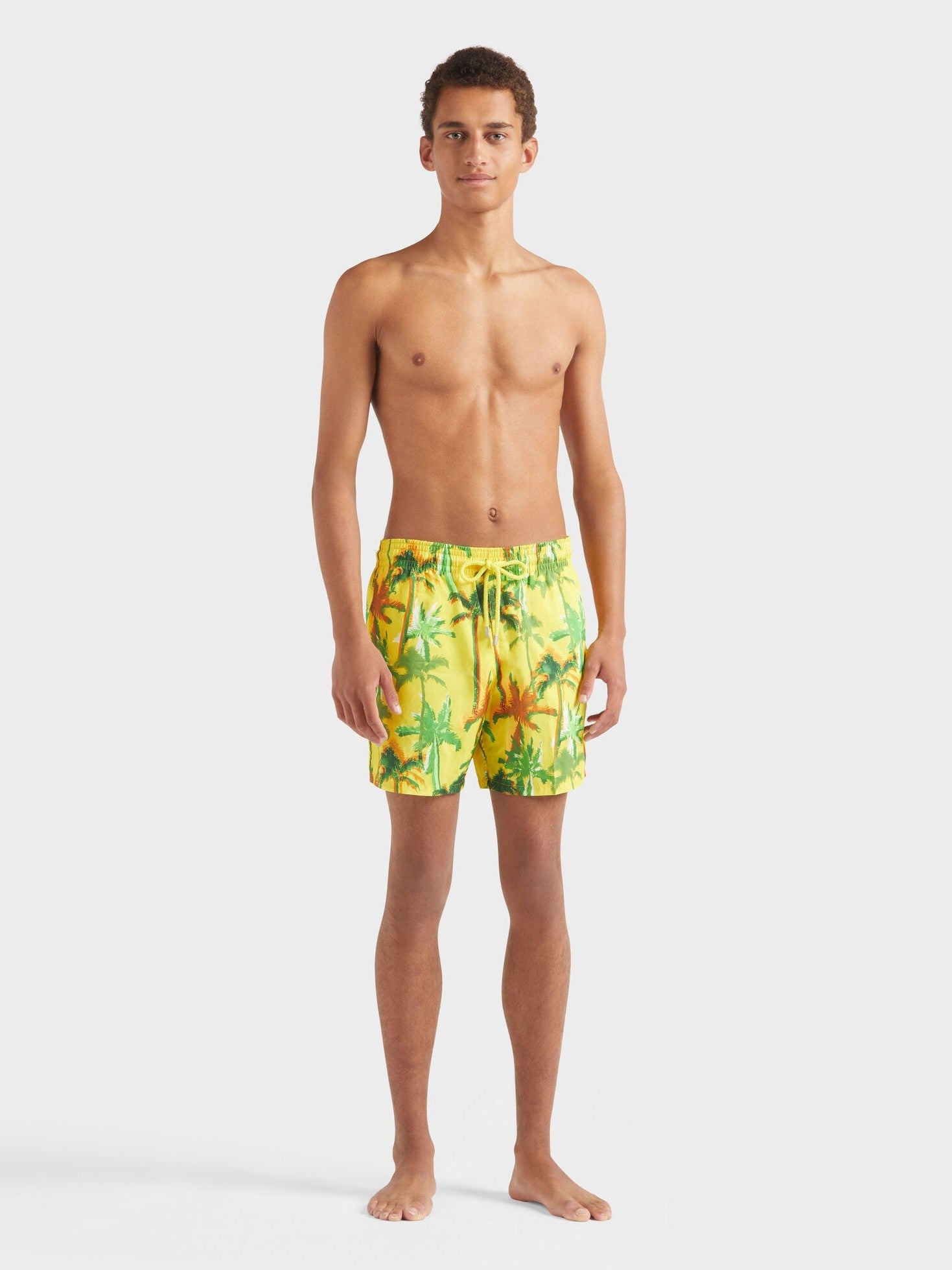 Men ultra-light and packable swim shorts palms offset