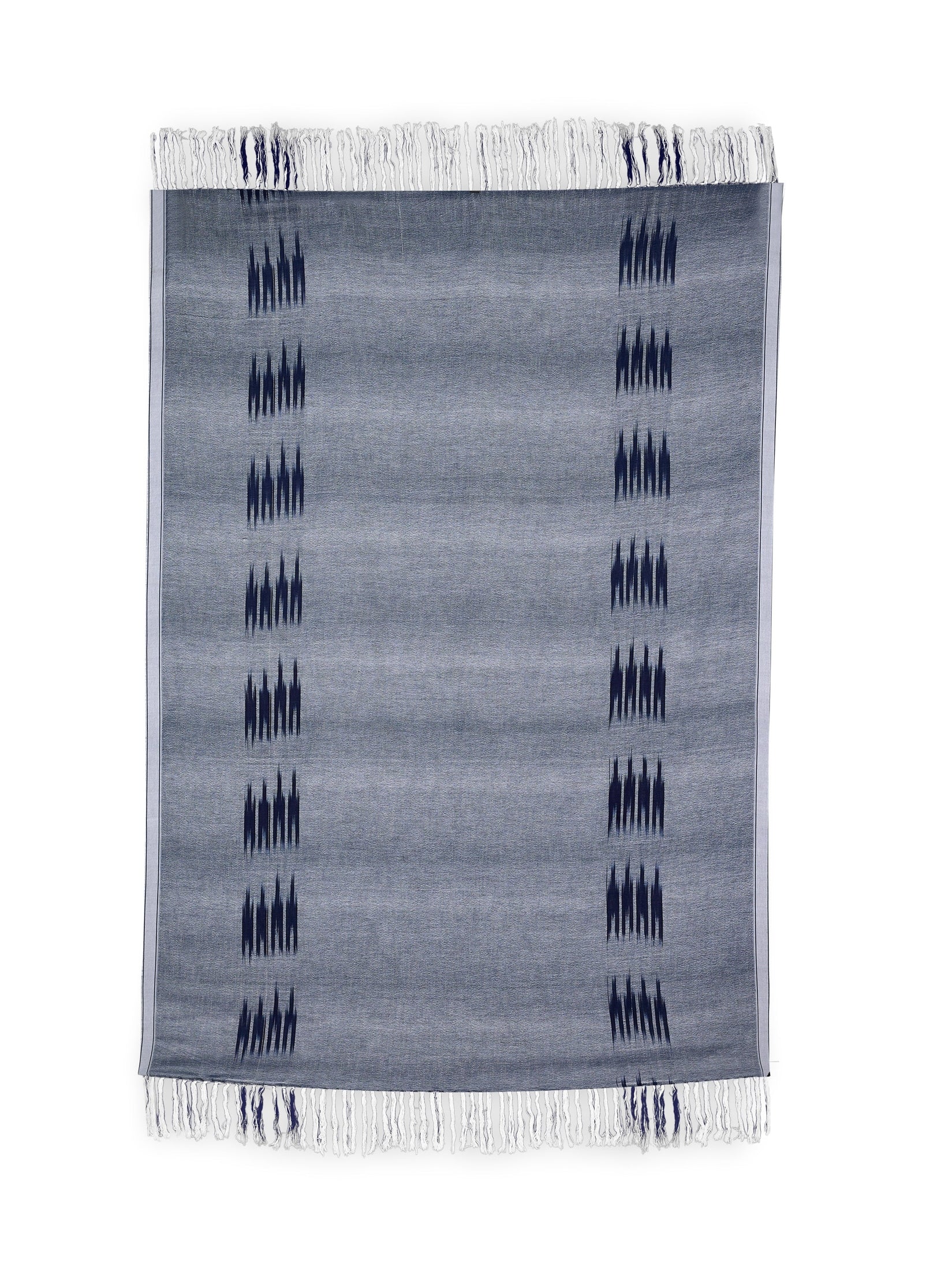 Peshtemal cotton ikat throw blanket