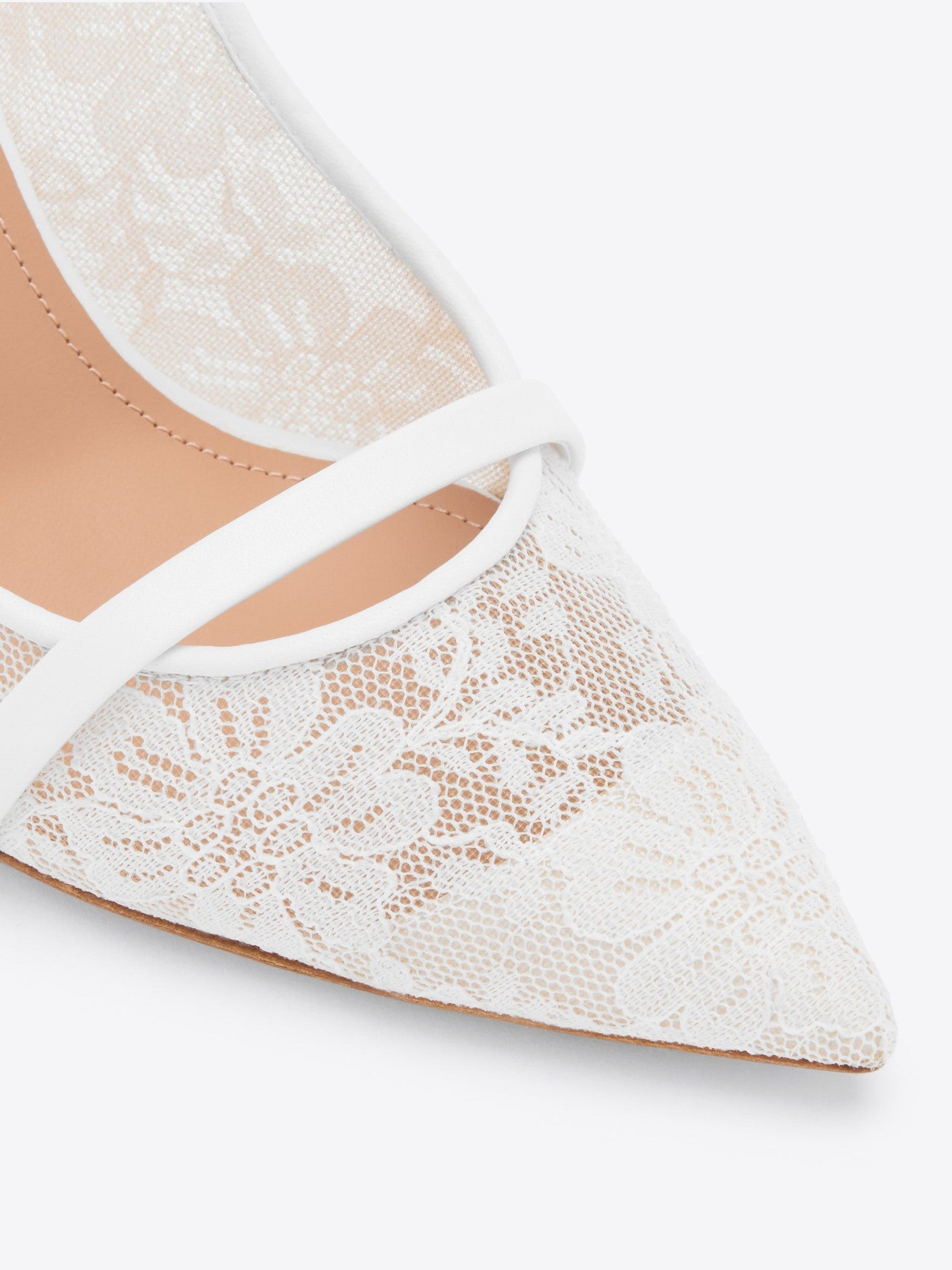 Marion 85 white lace slingbacks