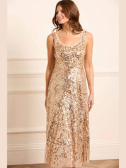 Marquet scoop neck ballerina dress