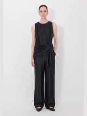 Fonda draped asymmetric top