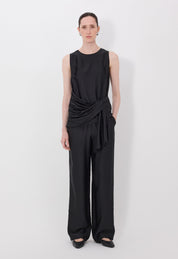 Fonda draped asymmetric top