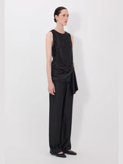 Fonda draped asymmetric top