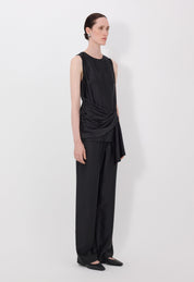 Fonda draped asymmetric top