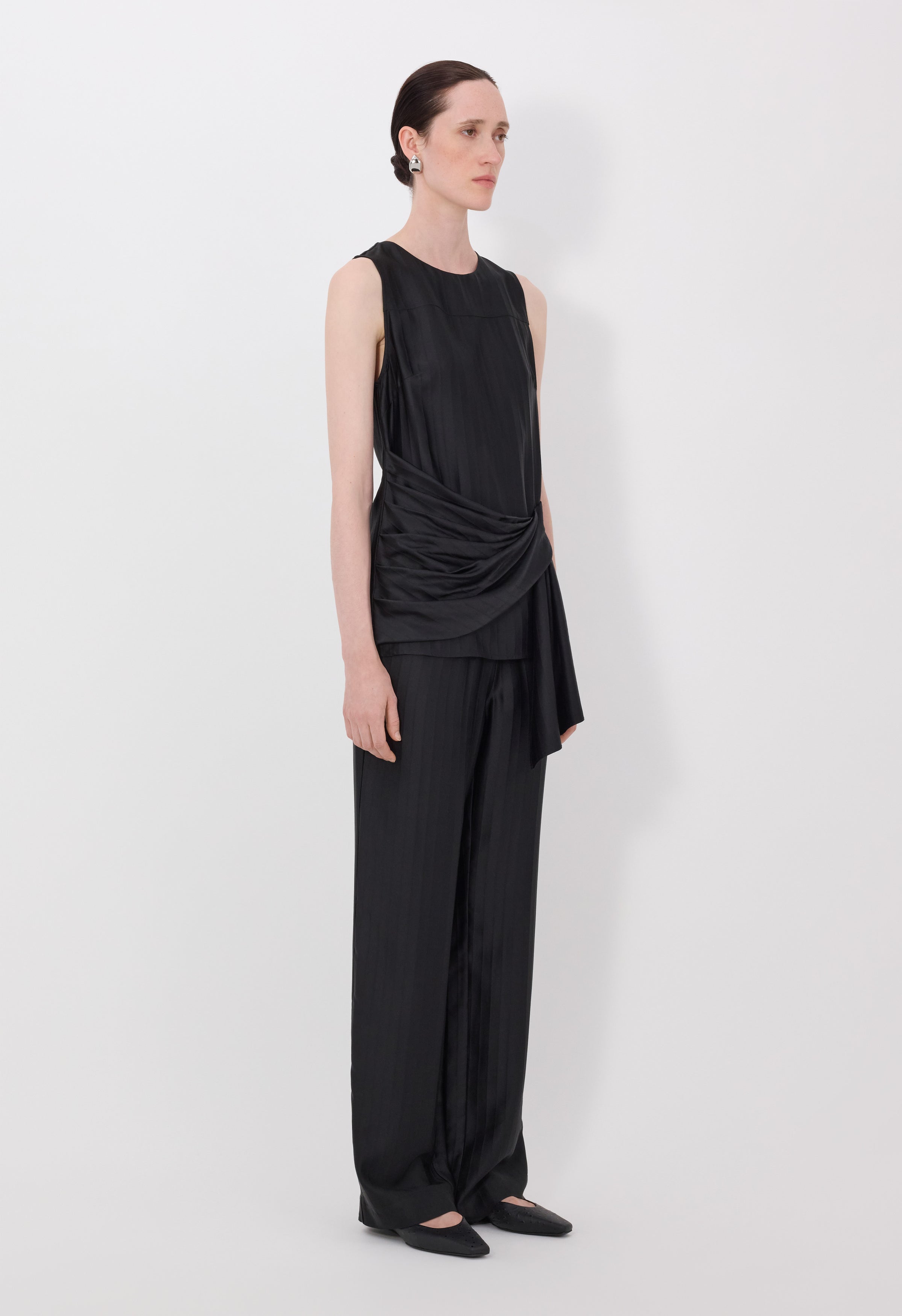 Fonda draped asymmetric top