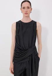 Fonda draped asymmetric top