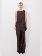 Fonda draped asymmetric top