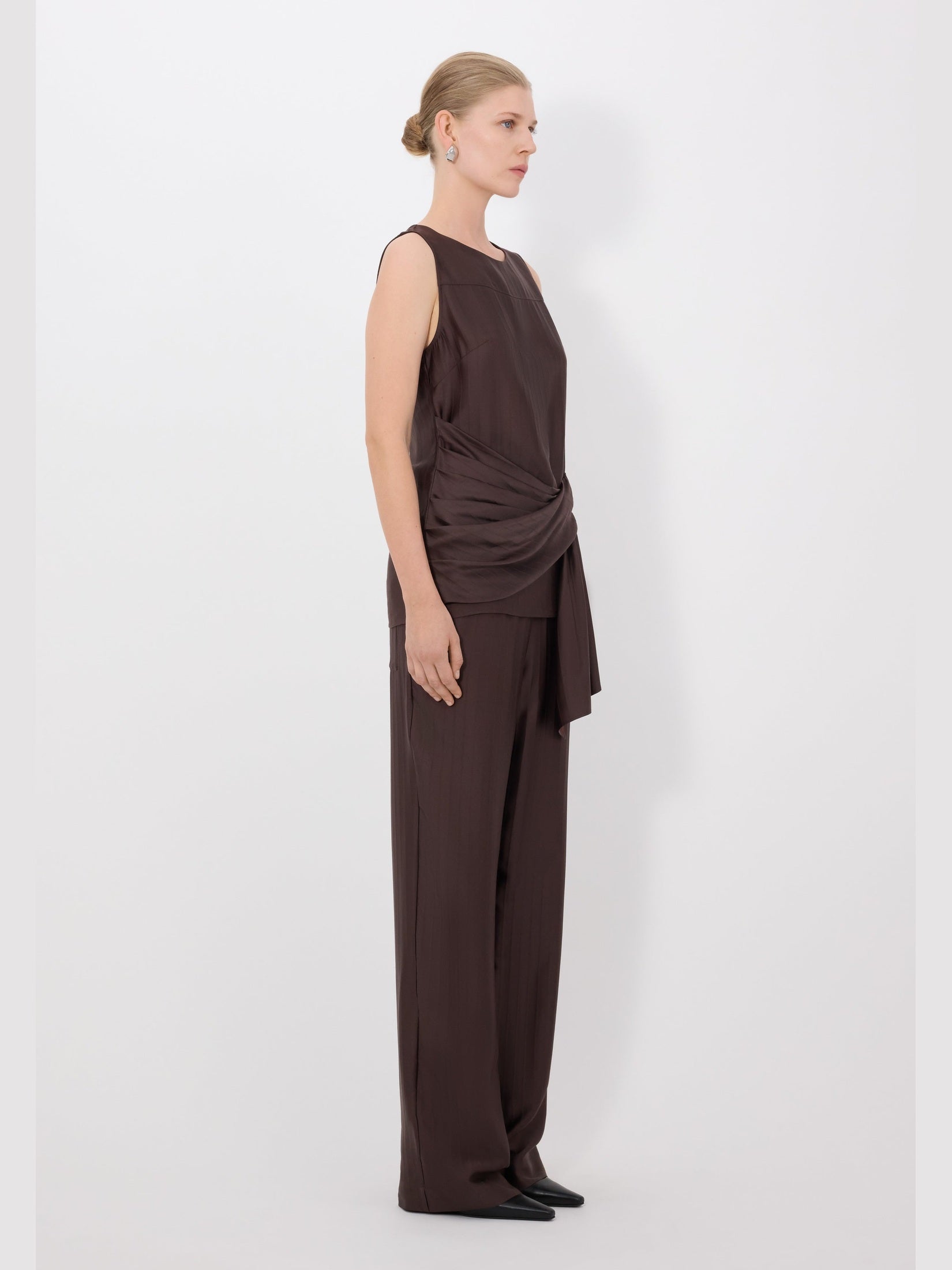 Fonda draped asymmetric top