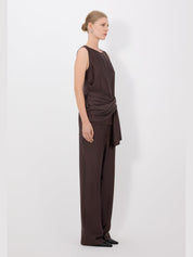 Fonda draped asymmetric top