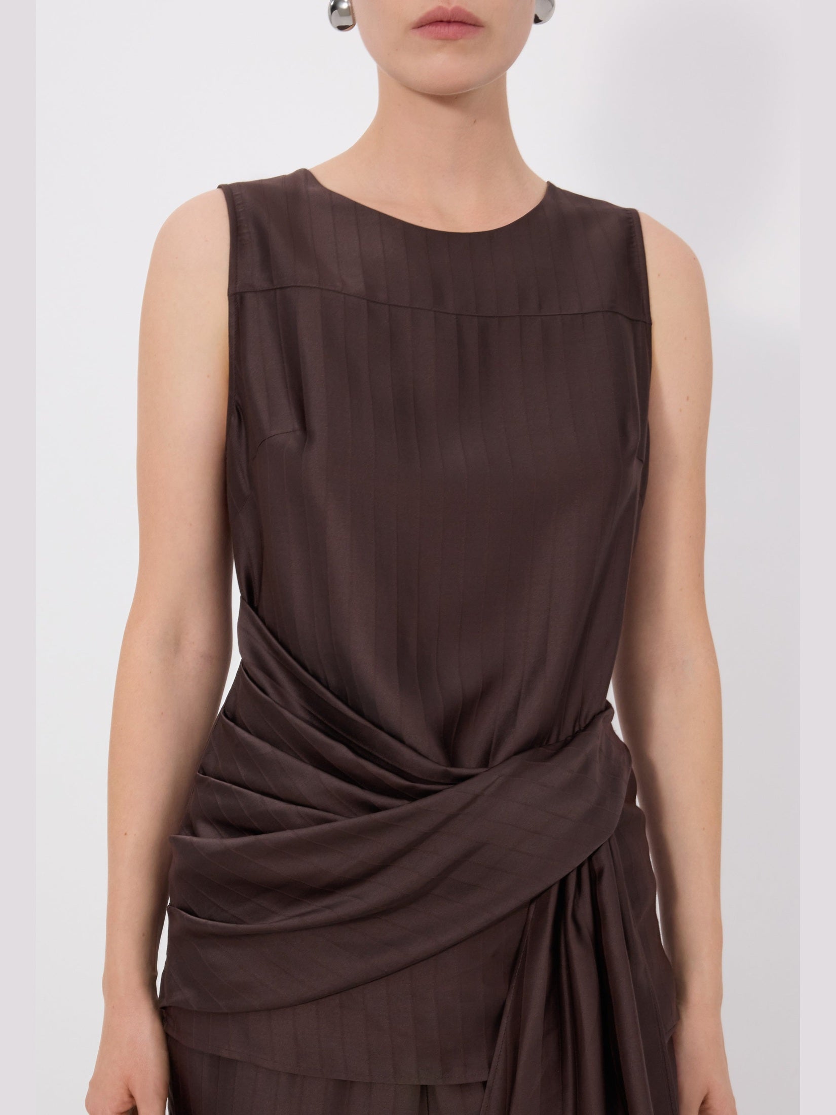 Fonda draped asymmetric top
