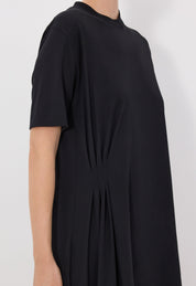 Igari asymmetric pleated dress