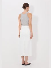 Rona lds denim midi skirt
