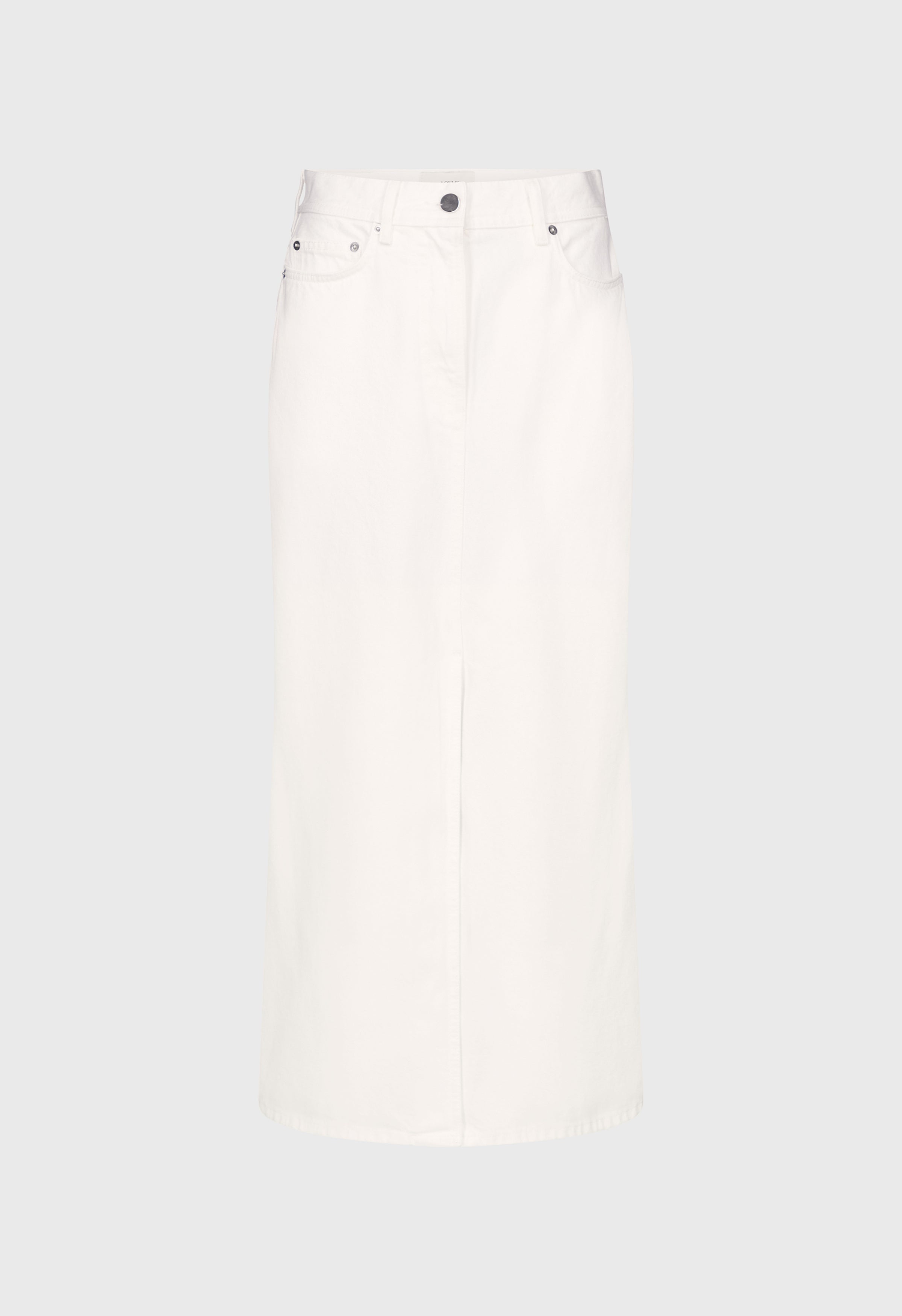 Rona lds denim midi skirt