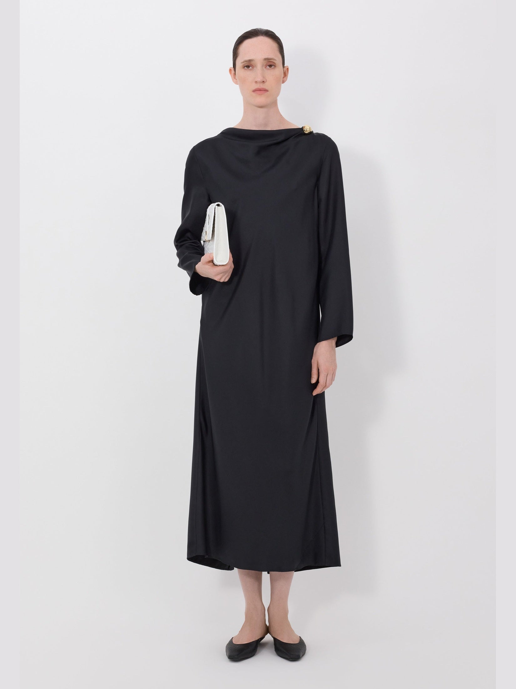 Zoya draped asymmetric dress