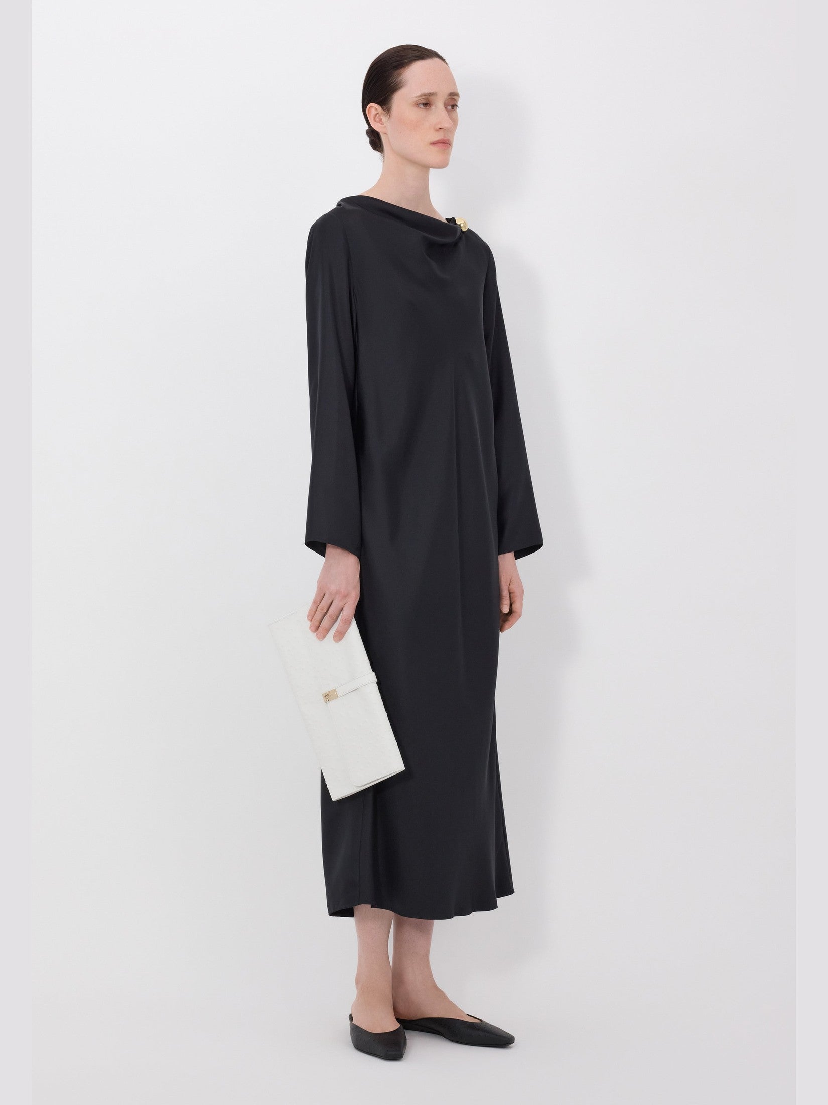 Zoya draped asymmetric dress