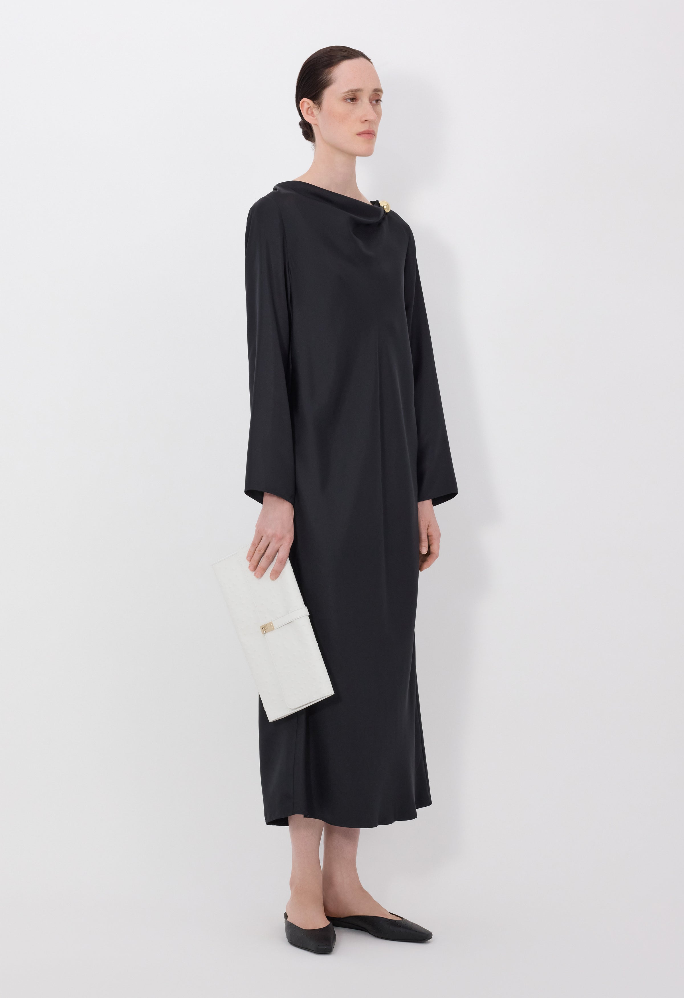 Zoya draped asymmetric dress