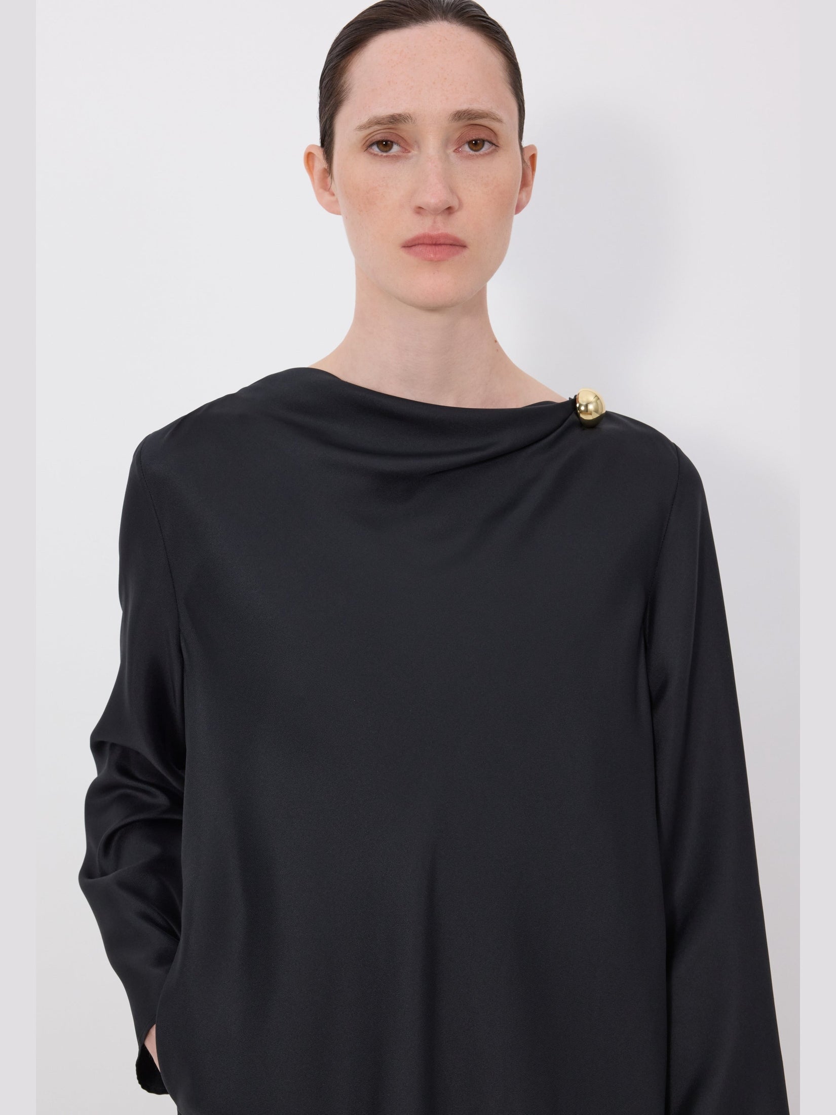 Zoya draped asymmetric dress