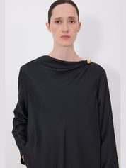 Zoya draped asymmetric dress