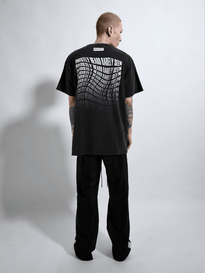 Warped double logo tee