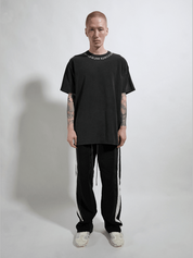 Warped double logo tee
