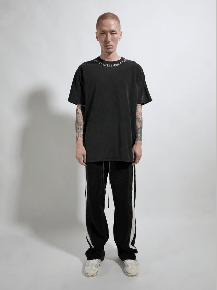 Warped double logo tee