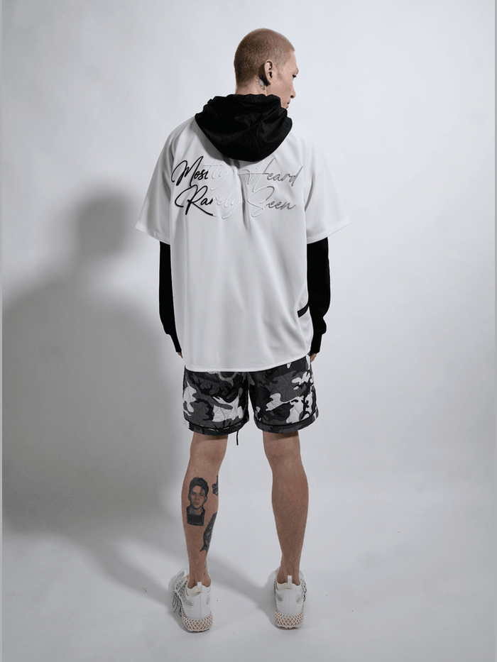 Tactical raglan woven tee