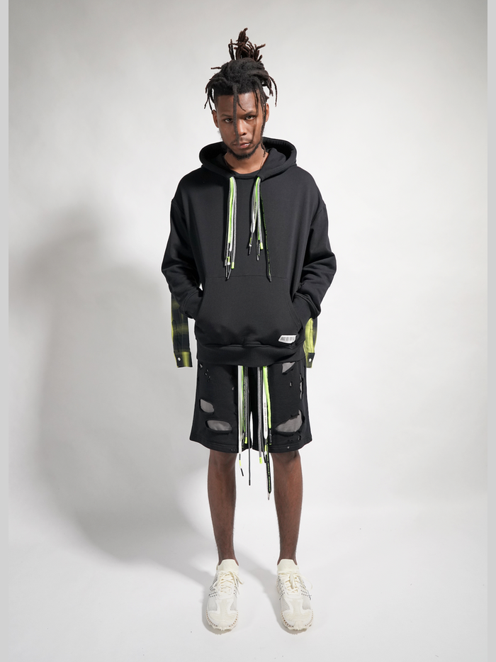 Hoodie x woven hybrid